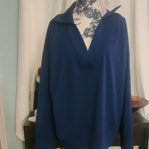 RIO & RAIN Size 1X MSRP $69.00Elegant Blue V-Neck Ultra Solft Pullover